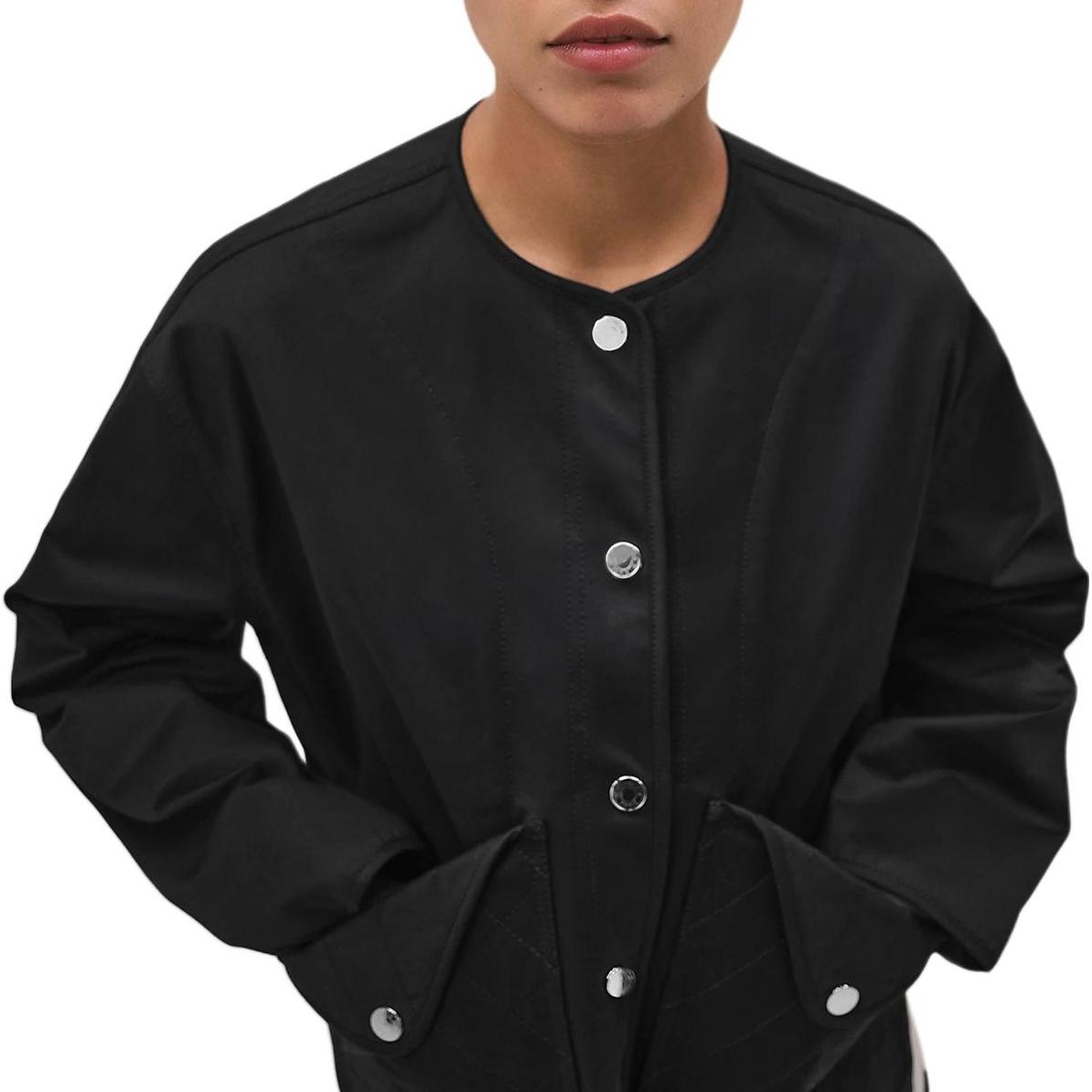 Order (Women) HERMES  Black Twill Cotton Long Sleeve Jacket H5E0163DQ02