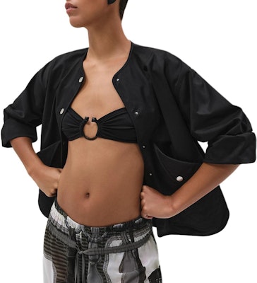 (Women) HERMES Black Twill Cotton Long Sleeve Jacket H5E0163DQ02 Shop (Women) HERMES Black Twill Cotton Long Sleeve Jacket H5E0163DQ02