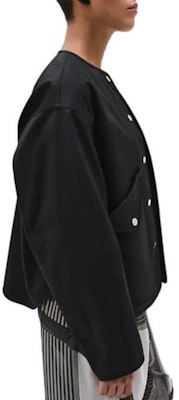 (Women) HERMES Black Twill Cotton Long Sleeve Jacket H5E0163DQ02 Purchase (Women) HERMES Black Twill Cotton Long Sleeve Jacket H5E0163DQ02