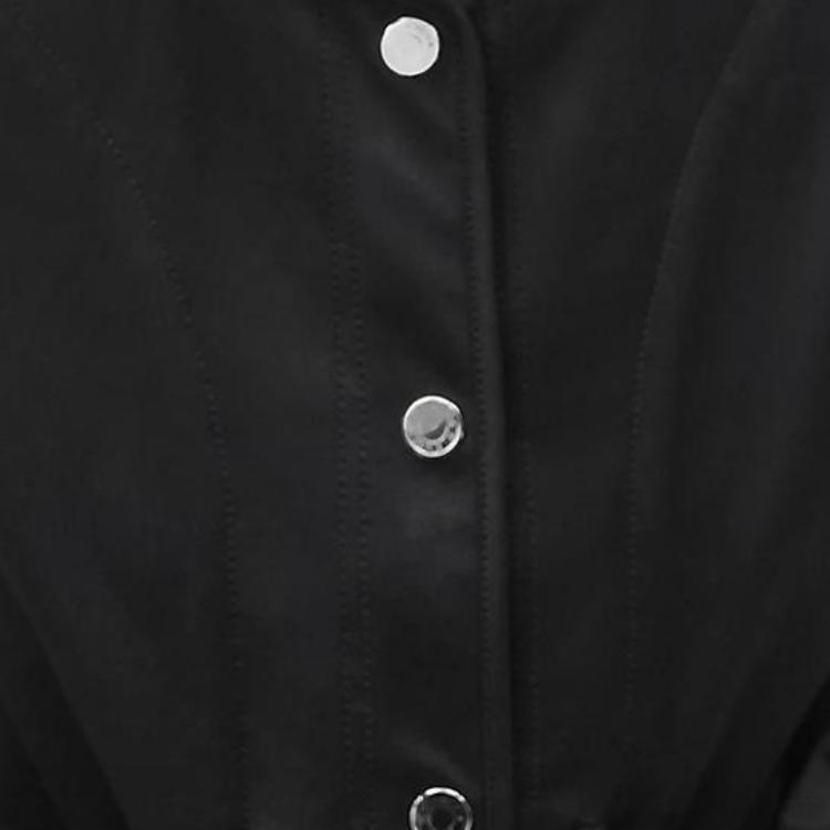 Cheap (Women) HERMES  Black Twill Cotton Long Sleeve Jacket H5E0163DQ02