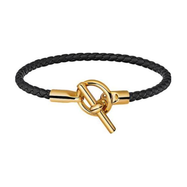(Women) HERMES  Black Woven Detail Bracelet. H071681F 圖 2