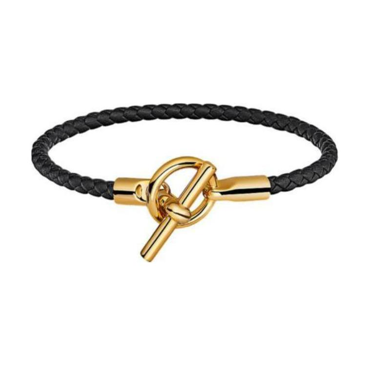 (Women) HERMES  Black Woven Detail Bracelet. H071681F 圖 3