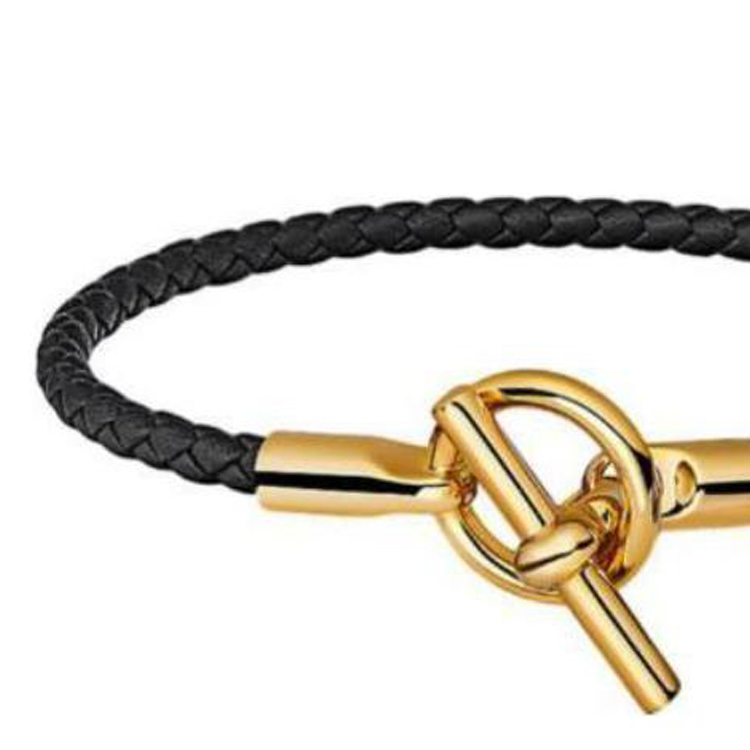 (Women) HERMES  Black Woven Detail Bracelet. H071681F 圖 4