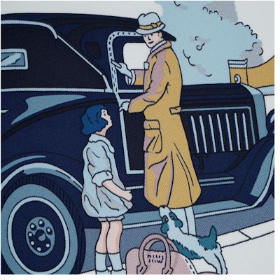 (W) HERMES Pañuelo de Seda Azul Estampado Accesorio de Moda. H981902S 01 Lookbook (W) HERMES Pañuelo de Seda Azul Estampado Accesorio de Moda. H981902S 01