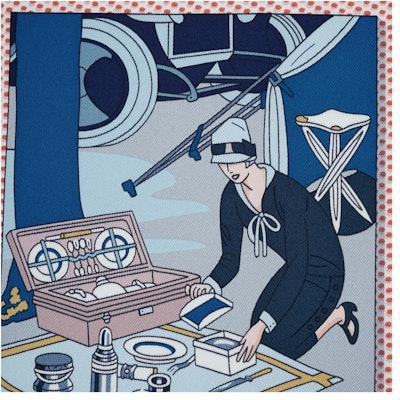 (W) HERMES Pañuelo de Seda Azul Estampado Accesorio de Moda. H981902S 01 Shop (W) HERMES Pañuelo de Seda Azul Estampado Accesorio de Moda. H981902S 01