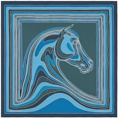 (W) HERMES Selendang Sutera Biru dengan Corak Pegasus dan Landskap. H073334S 08 Order (W) HERMES Selendang Sutera Biru dengan Corak Pegasus dan Landskap. H073334S 08