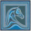 Order (W) HERMES Selendang Sutera Biru dengan Corak Pegasus dan Landskap. H073334S 08