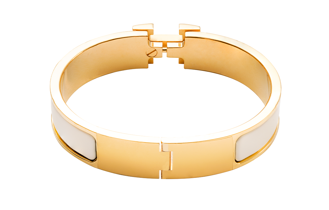 (Women) HERMES  Bracelet - Cream White/Gold Alloy Luxury Design. H700001F-85PM 圖 3