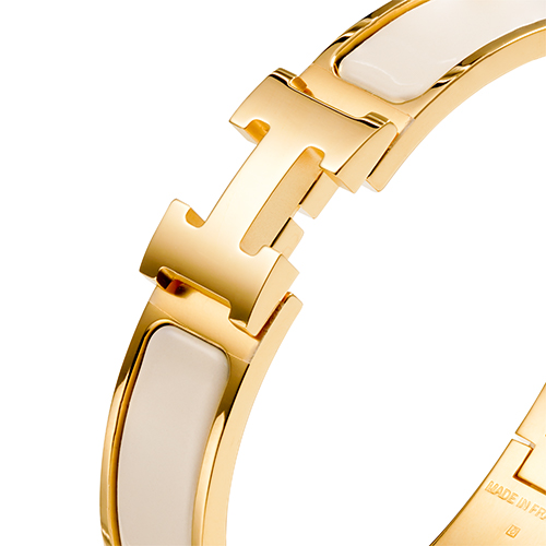 (Women) HERMES  Bracelet - Cream White/Gold Alloy Luxury Design. H700001F-85PM 圖 4