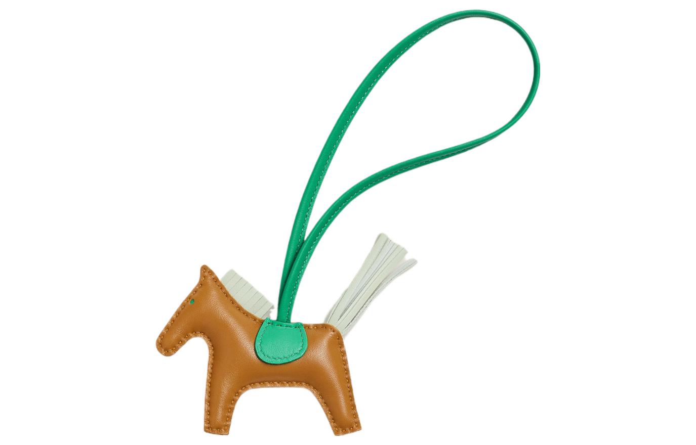 (Women) HERMES  Brown Lambskin Charm in Horse Shape. VNMS30H064929CAEB