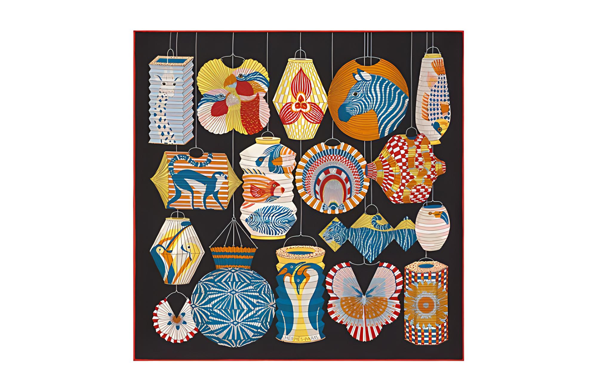 (Women) HERMES  Carre Silk Twill Scarf Black. H893918S-05