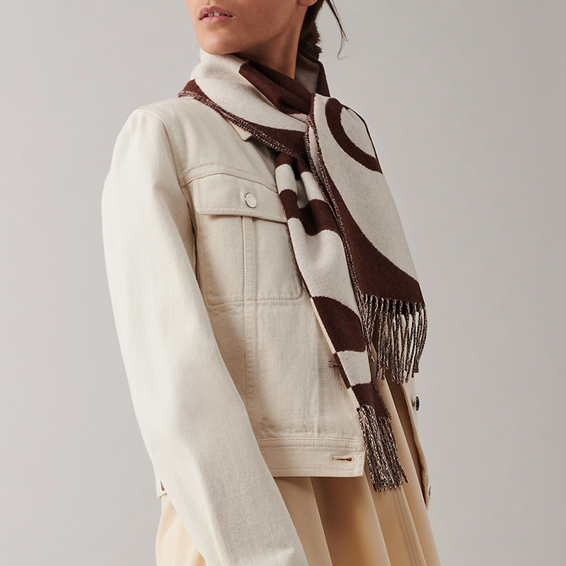 (Women) HERMES  Cashmere Scarf - Elegant British Business Style. H259090S-03 圖 3