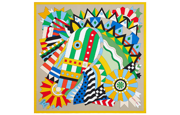 (Women) HERMES "Celebration Horse" 90cm Silk Scarf for Women H003748S-03