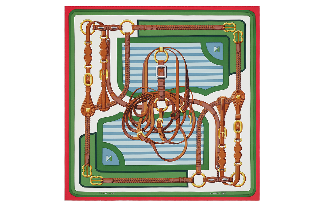 (Women) HERMES  Classic Elegant Silk Scarf - Multicolor H001635S 26