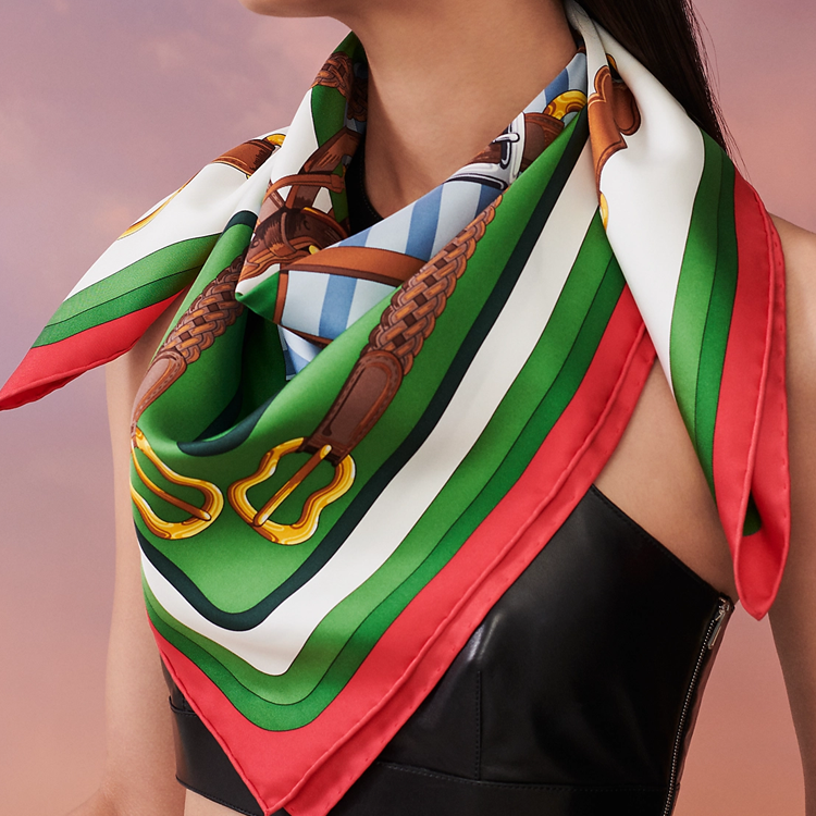 (Women) HERMES  Classic Elegant Silk Scarf - Multicolor H001635S 26 圖 3