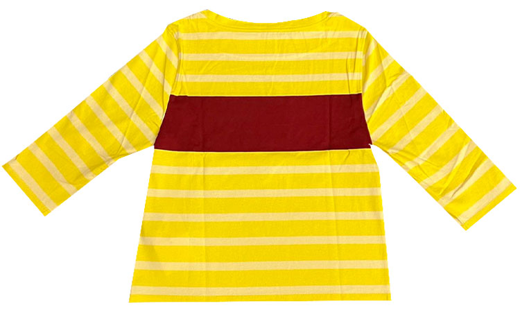 (Women) HERMES  Colorblock Crew Neck 3/4 Sleeve T-Shirt Yellow. H1E4605DZN1 圖 3