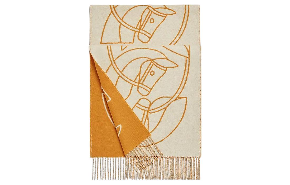 (Women) HERMES  Cozy Warm Tassel Knitted Scarf H253955S 03