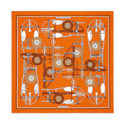 (Women) HERMES Elegant Twill Silk Scarf - Compact and Stylish. H891710S-08
