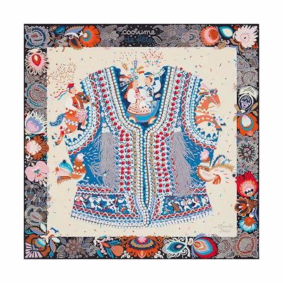 (Women) HERMES Fashion Silk Scarf - Versatile Luxury Accessory. H003915S-05