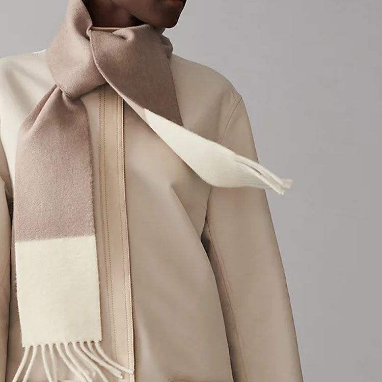 Shop (Women) HERMES  Fashion Simple Cashmere Knit Scarf H259097S 02