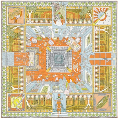 (Women) HERMES Fashion Trendy Silk Scarf - Yellow H003757S 09 Buy (Women) HERMES Fashion Trendy Silk Scarf - Yellow H003757S 09
