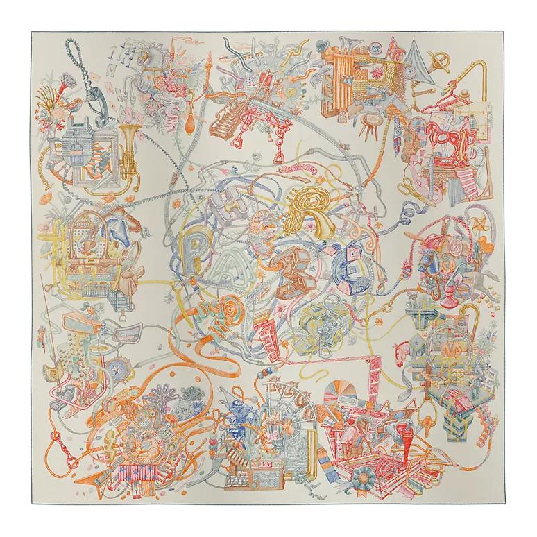 (Women) HERMES  Fashionable Cashmere Silk Scarf Multicolor Elegant Design H244230S 11 圖 2