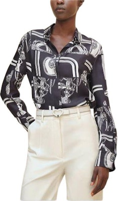 (W) HERMES Baju Hitam Biru Lengan Panjang dengan Butang Snap H4E0643DQ5H Order (W) HERMES Baju Hitam Biru Lengan Panjang dengan Butang Snap H4E0643DQ5H