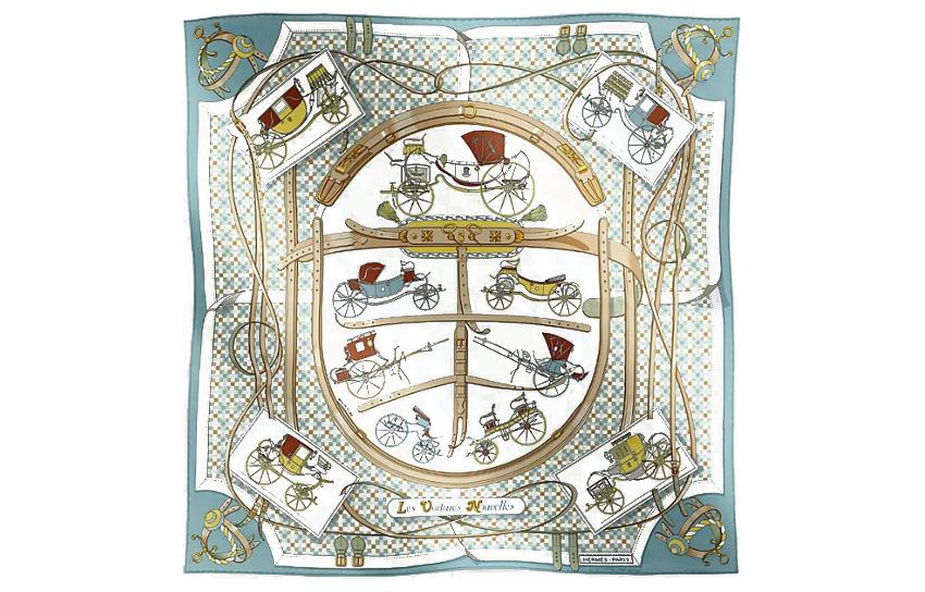 (Women) HERMES  Geometric Pattern Silk Scarf Multicolor. H984108Sv04