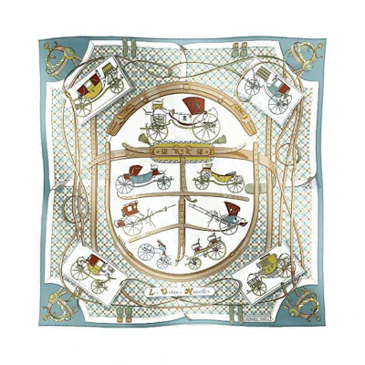 (Women) HERMES Geometric Pattern Silk Scarf Multicolor. H984108Sv04