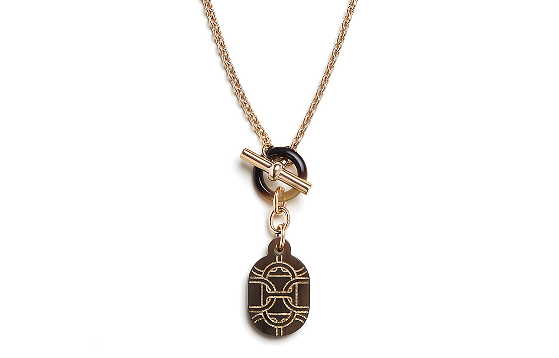 Buy (Women) HERMES  Gold-Plated Minimalist Fashion Necklace. H057132FD01