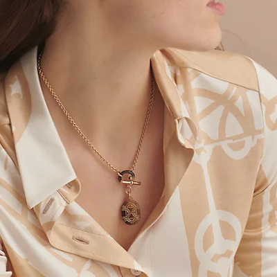 (Women) HERMES Gold-Plated Minimalist Fashion Necklace. H057132FD01 Shop (Women) HERMES Gold-Plated Minimalist Fashion Necklace. H057132FD01