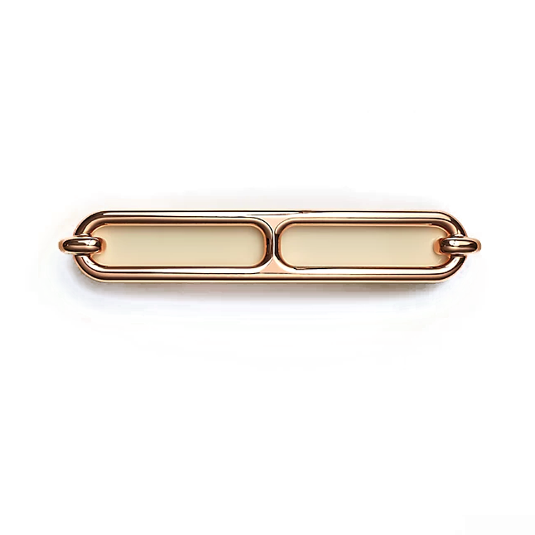 (Women) HERMES  Gold Metal Hair Clip in Solid Design. H241048G