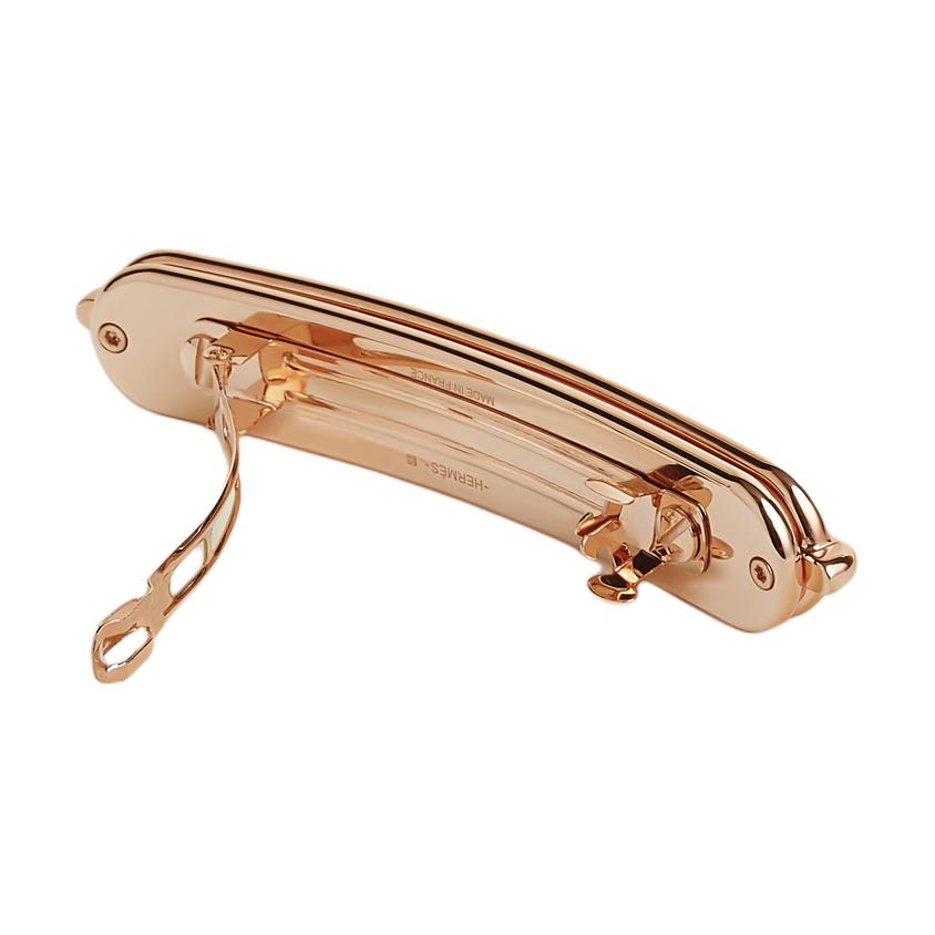 Lookbook (W) HERMES Klip Rambut Logam Emas Rekaan Solid. H241048G