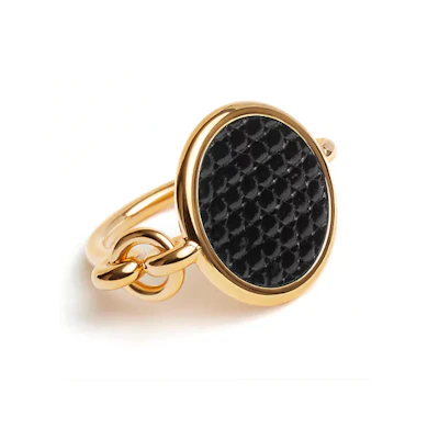 (Women) HERMES Gold Plated Plain Metal Ring - Gold H011125CC8952