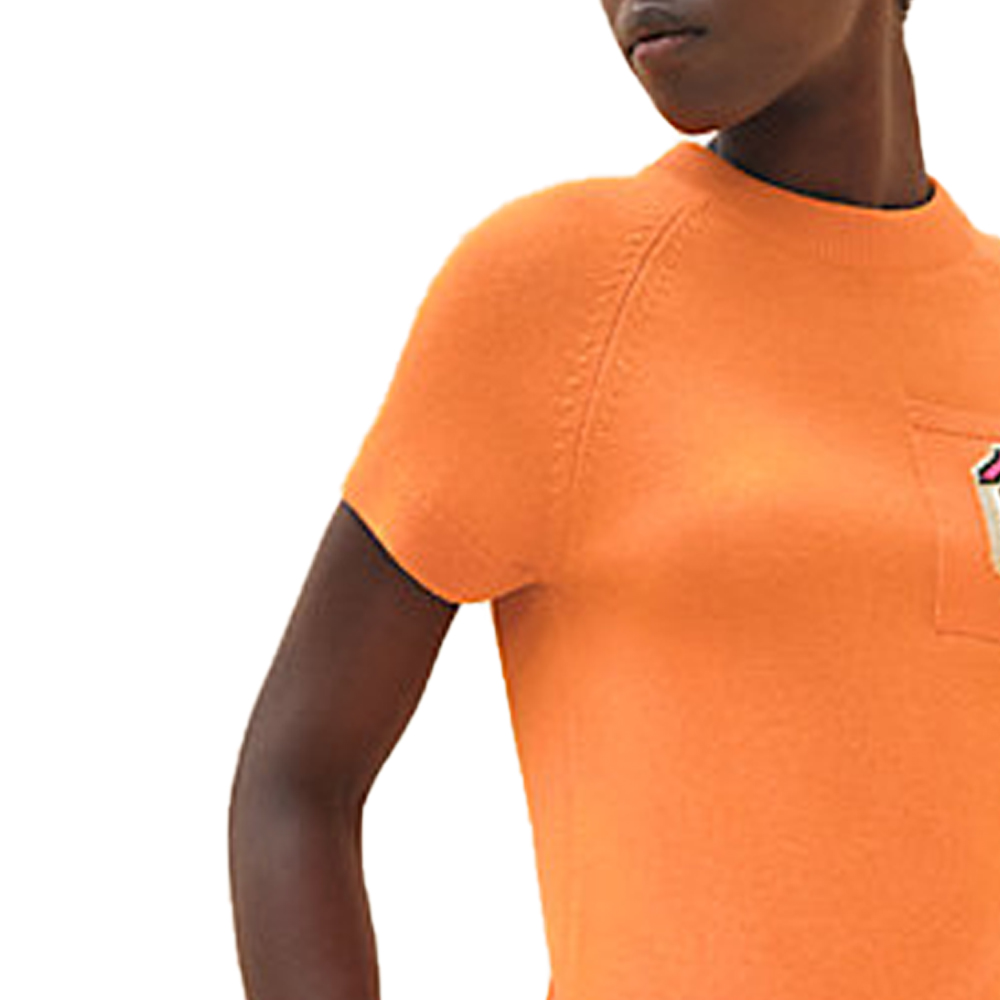 (Women) HERMES  Graphic Print Knit Short Sleeve Pullover Top H4E2626DB2O 圖 5