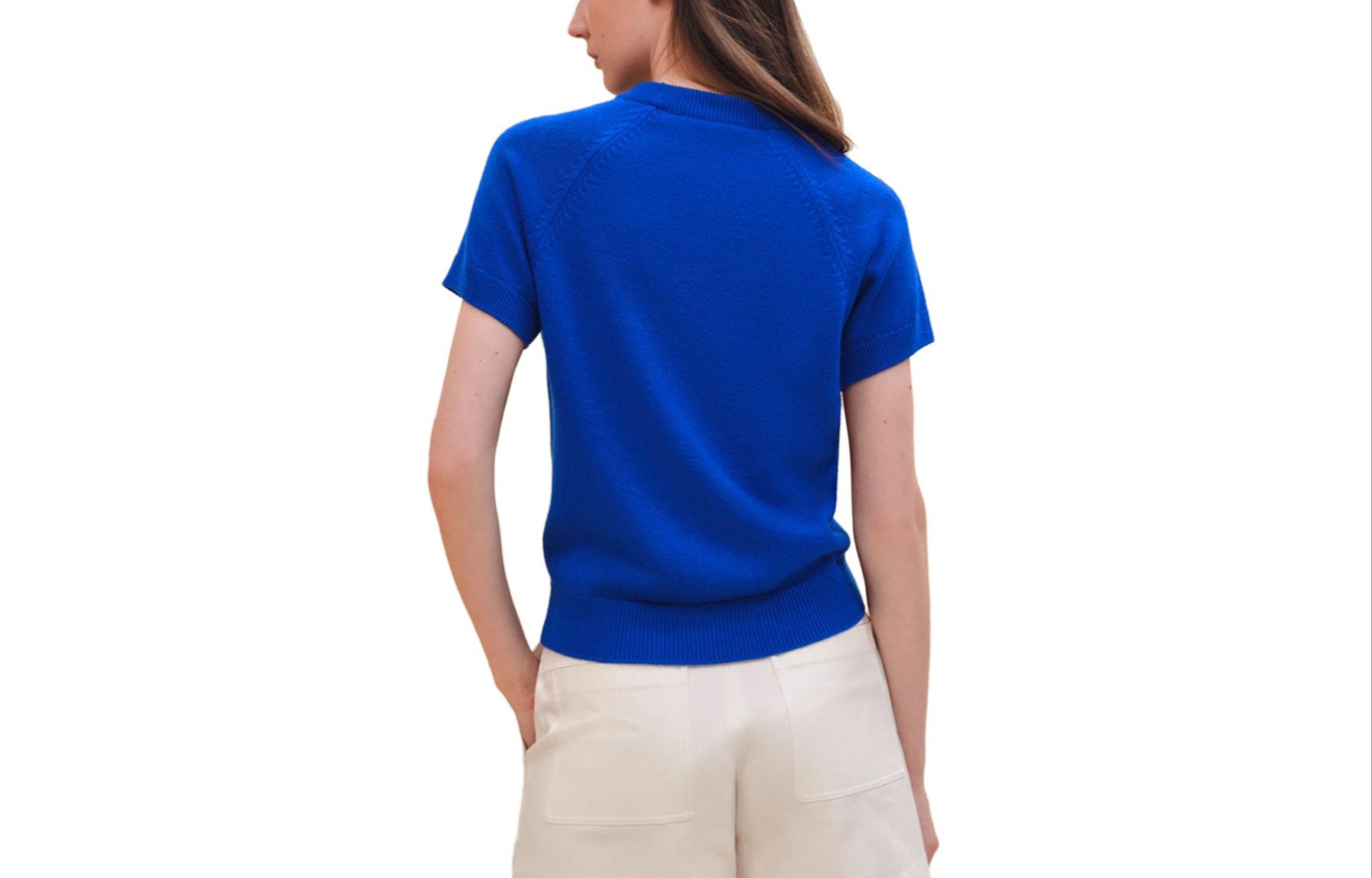 (Women) HERMES  Graphic Print Knit Short Sleeve Pullover Top H4E2626DB2O 圖 10