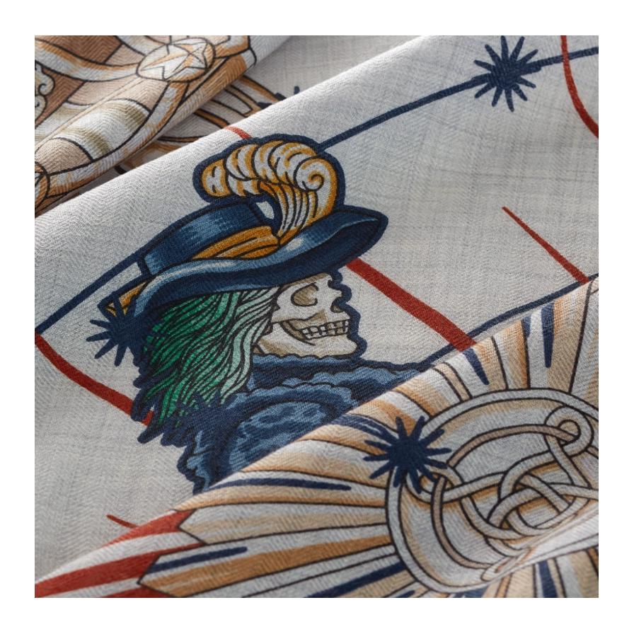 (Women) HERMES  Gray Cashmere Silk Scarf Original Design H243912S 08 圖 3