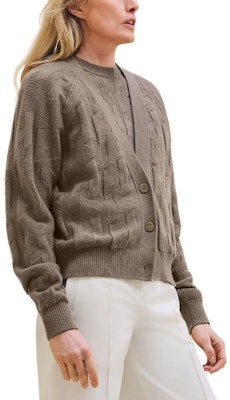 (W) エルメス グレー Vネック ボタン 長袖 ニット カーディガン セーター. H4H2706D3DK Order (W) エルメス グレー Vネック ボタン 長袖 ニット カーディガン セーター. H4H2706D3DK