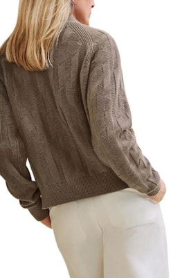 (W) エルメス グレー Vネック ボタン 長袖 ニット カーディガン セーター. H4H2706D3DK Lookbook (W) エルメス グレー Vネック ボタン 長袖 ニット カーディガン セーター. H4H2706D3DK