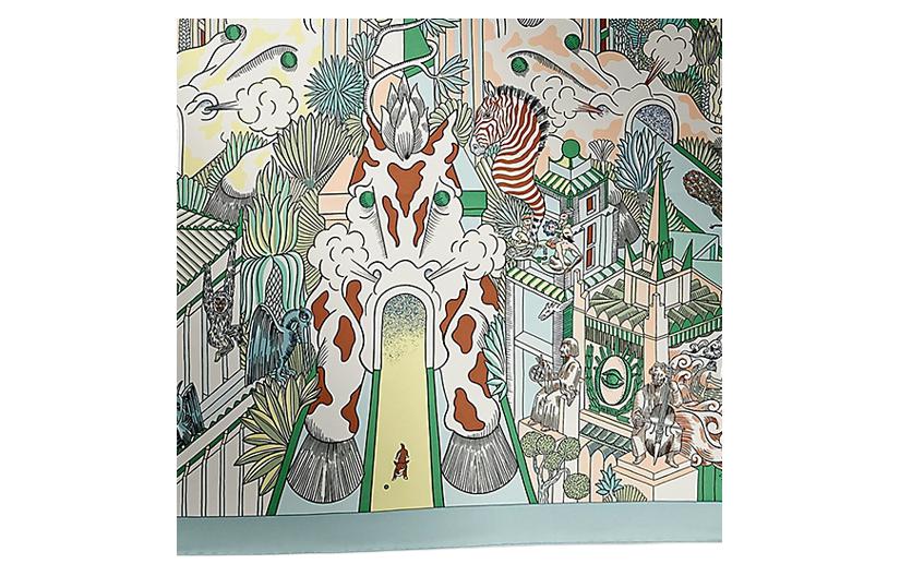 (Women) HERMES  Green Scarf with Animal Print Design. H673275Sv02 圖 4