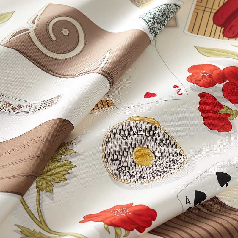 (Women) HERMES  Hand-Rolled Silk Scarf - Gray White. H004211S 01 圖 4