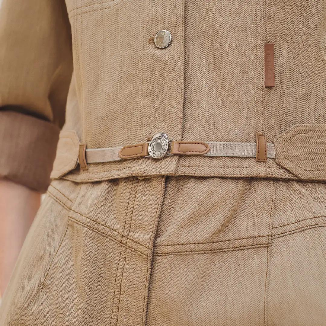 Purchase (Women) HERMES  Herringbone Short Jacket in Marble Beige Color. H4E0229DVVD