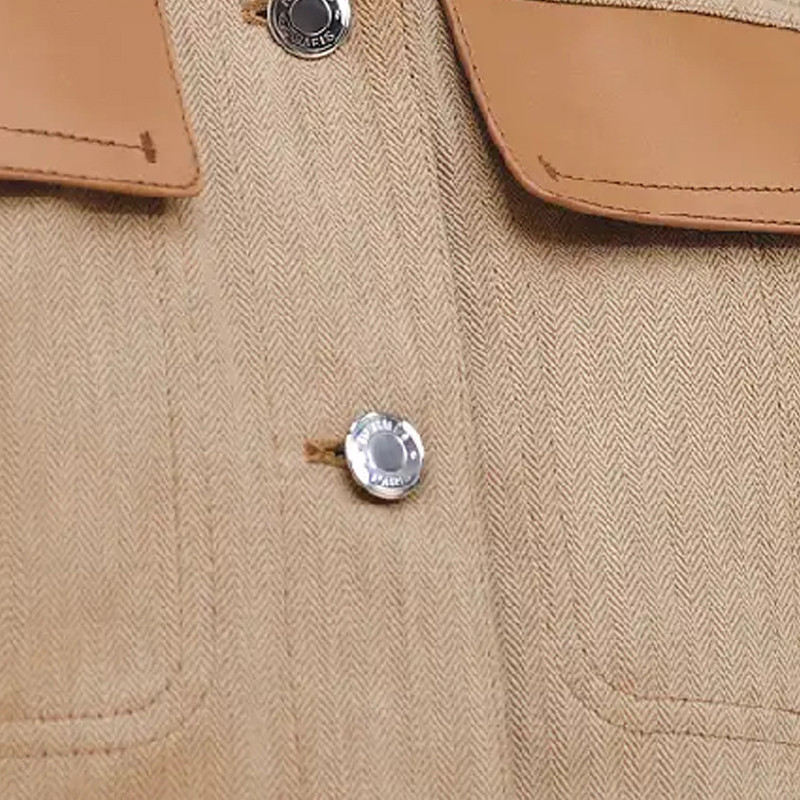 Sizing (Women) HERMES  Herringbone Short Jacket in Marble Beige Color. H4E0229DVVD