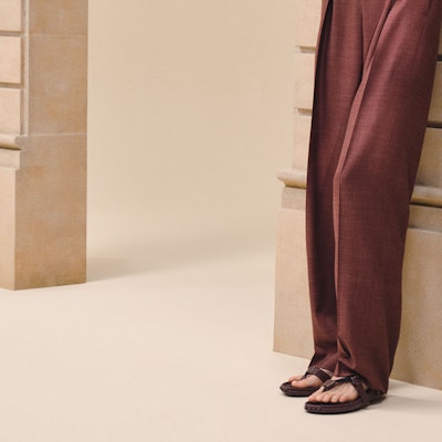 (Women) HERMES High-Waisted Straight-Leg Casual Pants Dark Red H4E0416D1SL1 Purchase (Women) HERMES High-Waisted Straight-Leg Casual Pants Dark Red H4E0416D1SL1