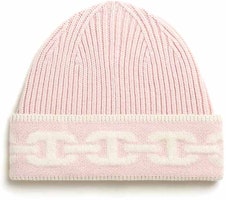 (Women) HERMES Knitted Cashmere Beanie Pink Apricot with 3D Pattern Design. H232021NvPOLA (Women) HERMES Knitted Cashmere Beanie Pink Apricot with 3D Pattern Design. H232021NvPOLA