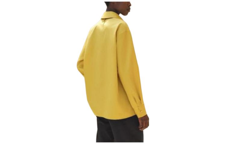 Lookbook (W) HERMES Baju Kemeja Lengan Panjang Kuning Longgar H4E0601DV8R34