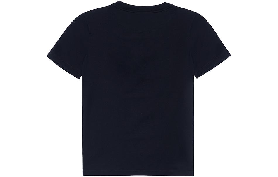 Lookbook (W) HERMES T-Shirt Longgar Leher Bulat Cetakan Huruf SS23 Hitam H3H4611DL0238