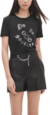 (W) HERMES T-Shirt Longgar Leher Bulat Cetakan Huruf SS23 Hitam H3H4611DL0238 Purchase (W) HERMES T-Shirt Longgar Leher Bulat Cetakan Huruf SS23 Hitam H3H4611DL0238