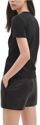 (W) HERMES T-Shirt Longgar Leher Bulat Cetakan Huruf SS23 Hitam H3H4611DL0238 Details for (W) HERMES T-Shirt Longgar Leher Bulat Cetakan Huruf SS23 Hitam H3H4611DL0238