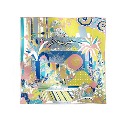 (Women) HERMES Midsummer Night's Dream Multicolor Silk Scarf H984110Sv04